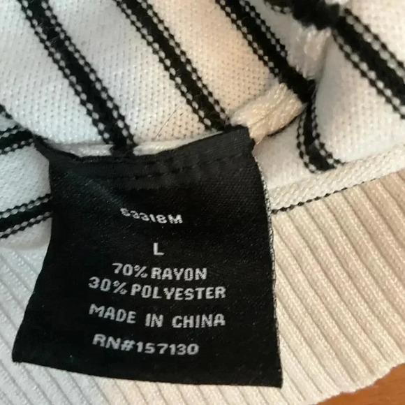 Eight 18 Striped Long Sleeve Womens‎ Pullover Sweater Size Large - Picture 3 of 7